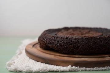 Chocolate whole cake made at home