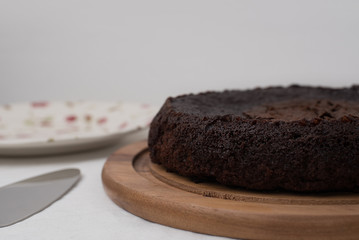 Chocolate whole cake made at home