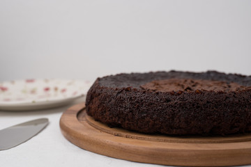 Chocolate whole cake made at home