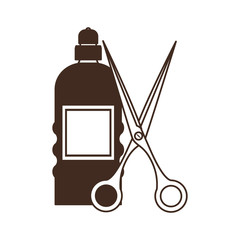 professional hairdressing tools on white background