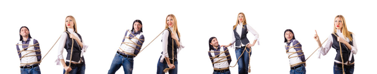 Family conflict with man and woman