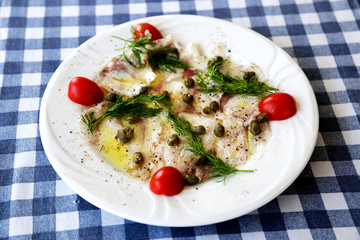 sea ​​bass carpacco