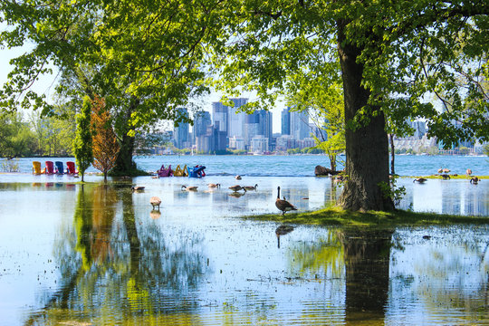 Toronto Islands Flooded