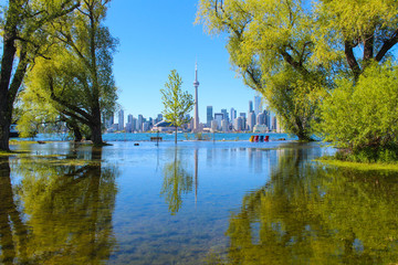 Toronto Islands Flooded