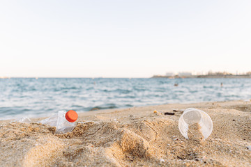 Plastic on the beach