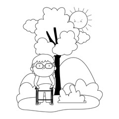 Grandfather cartoon vector design vector illustration