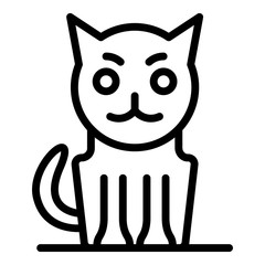 Sick cat icon. Outline sick cat vector icon for web design isolated on white background