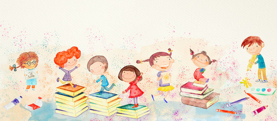 Creative kids. Watercolor.