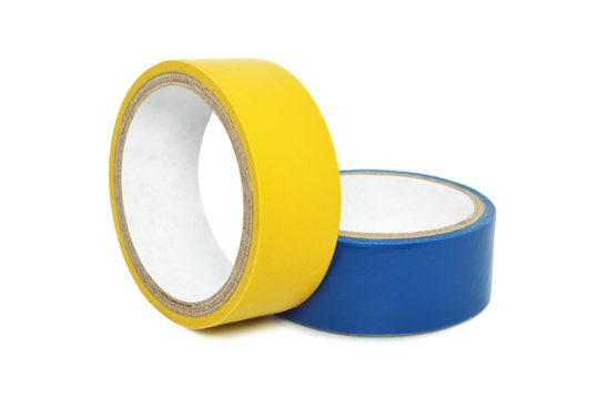 Electrical tapes isolated on white background