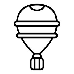 Aerostat icon. Outline aerostat vector icon for web design isolated on white background