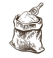 Burlap bag sketch