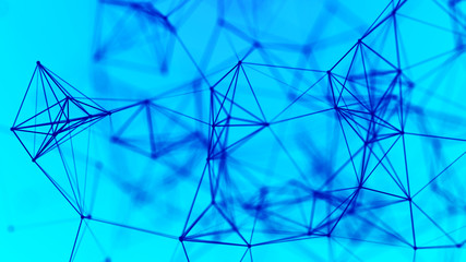 Abstract connection background. Network concept. Plexus. 3d rendering.