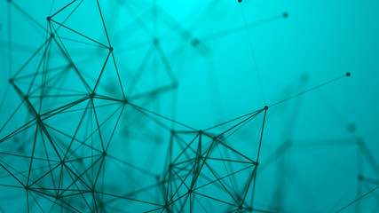 Abstract connection background. Network concept. Plexus. 3d rendering.