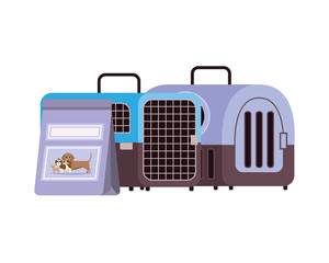 pet transport box and pet food bag