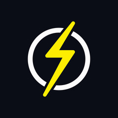 electricity, lightning icon vector illustration