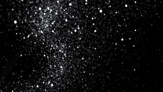 Silver Glitter Background in Super Slow Motion at 1000fps. Shooted with High Speed Cinema Camera in 4K Resolution.