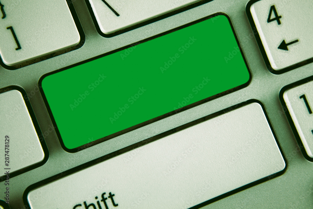 Leinwandbilder Design business concept Empty copy text for Web banners promotional material mock up template. Keyboard key Intention create text computer reflection message
