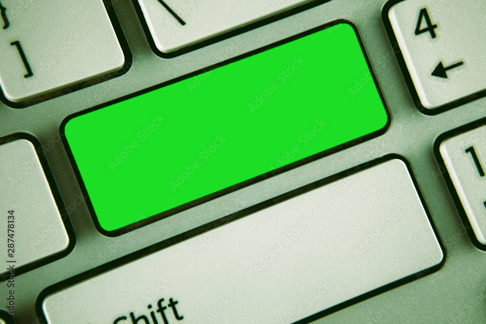 Leinwandbilder Design business concept Empty copy text for Web banners promotional material mock up template. Keyboard key Intention create text computer reflection message