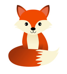 Vector illustration of a fox