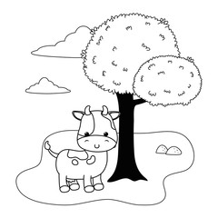 cow cartoon vector design vector illustration