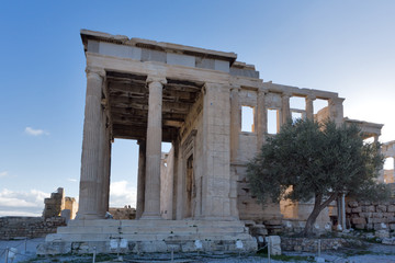 Obraz premium Temple The Erechtheion at Acropolis of Athens, Greece