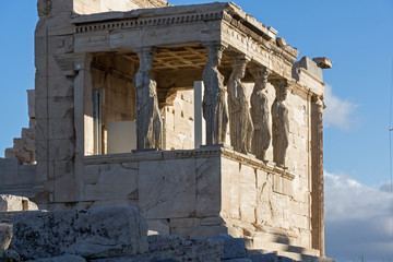 Obraz premium Temple The Erechtheion at Acropolis of Athens, Greece