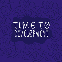 Conceptual hand writing showing Time To Development. Concept meaning a length of time during which a company grows or develop Floral Outline Freehand Baroque Style Seamless Pattern Idea