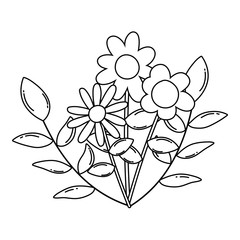 Isolated flowers vector design vector illustration