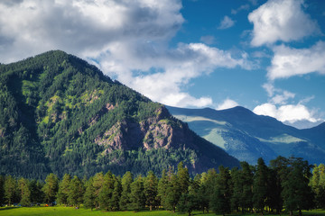 Nature mountains landscape in the summer day