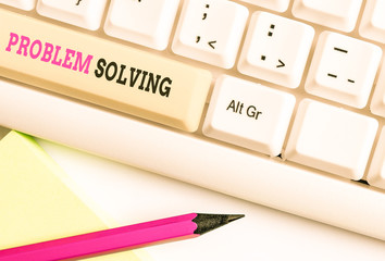 Word writing text Problem Solving. Business photo showcasing process of finding solutions to...