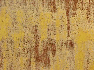 Rusty yellow metal texture