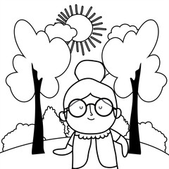 Grandmother cartoon vector design vector illustration