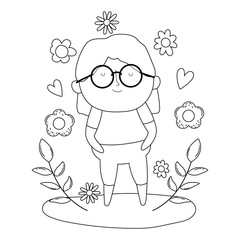 Grandmother cartoon vector design vector illustration