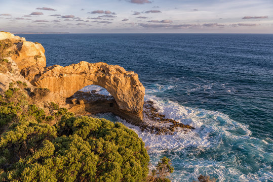 Stunning cliffs, beach and sea on the Great Ocean Road, Victoria, Australia