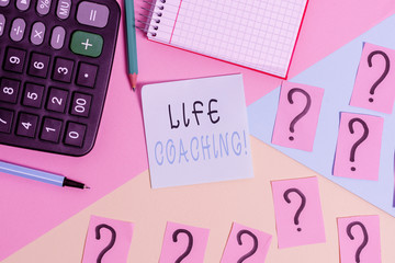 Word writing text Life Coaching. Business photo showcasing demonstrating employed to help showing...