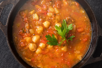 ひよこ豆のスープ モロッコ料理　Moroccan chickpea beans soup