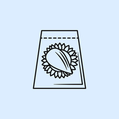 seeds in the package icon. Elements of life style icons. Premium quality graphic design icon. Can be used for web, logo, mobile app, UI, UX