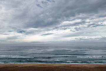 Overcast day at the beach.