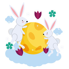 Mid autumn festival vector design