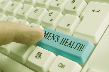 Handwriting text writing Men S Health. Conceptual photo state of complete physical mental and...