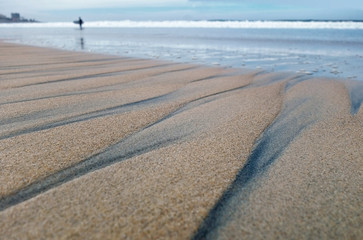 Pattern in the hard sand