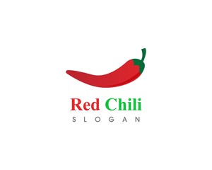 Red hot natural chili icon Template vector Illustration
