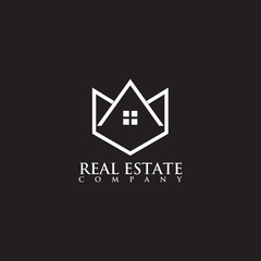 Luxury real estate logo design vector template