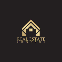 Luxury real estate logo design vector template