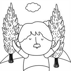 Grandfather cartoon vector design vector illustration