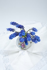 Blue Flowers In A Vase