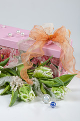 Flowers, Jewelry And Gift Box