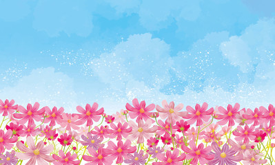 青空 空 快晴 晴天 晴れ 太陽 青空 雲 入道雲 花びら 桜 桜の花 Wall Mural Okaka08