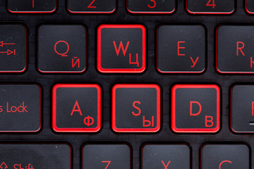 abstract background, laptop gaming keyboard