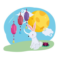 Mid autumn festival vector design